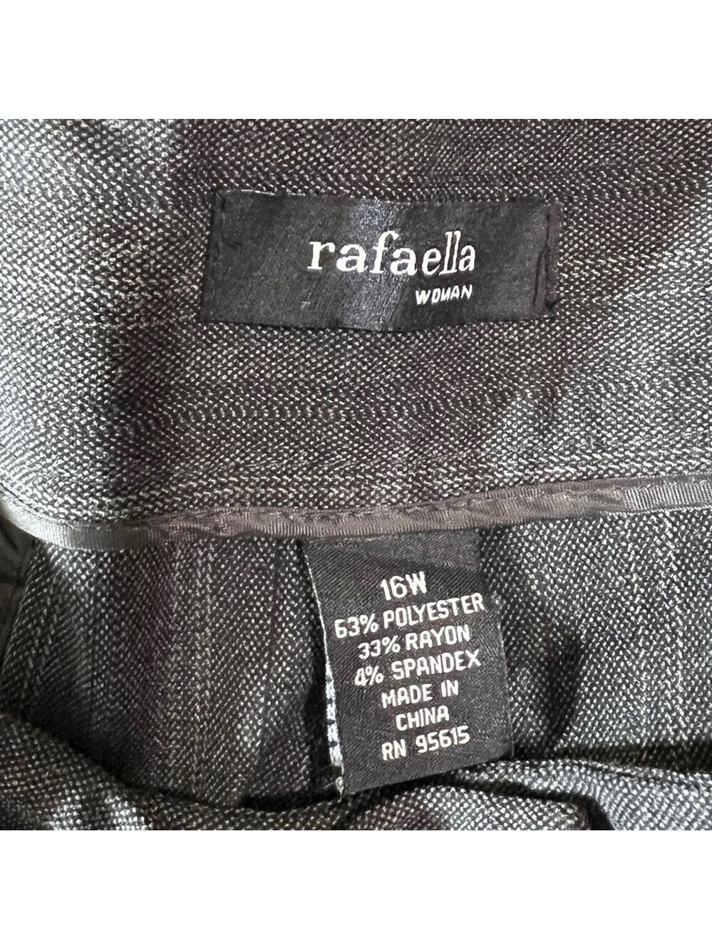 Rafaella Women’s Modern Fit Wide Leg Pants Black and Gray Pinstripe Size 16W - Picture 4 of 5